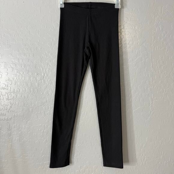 Old Navy Ribbed Knit Leggings for Girls, Black, L10/12 - Picture 1 of 3